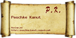 Peschke Kanut névjegykártya